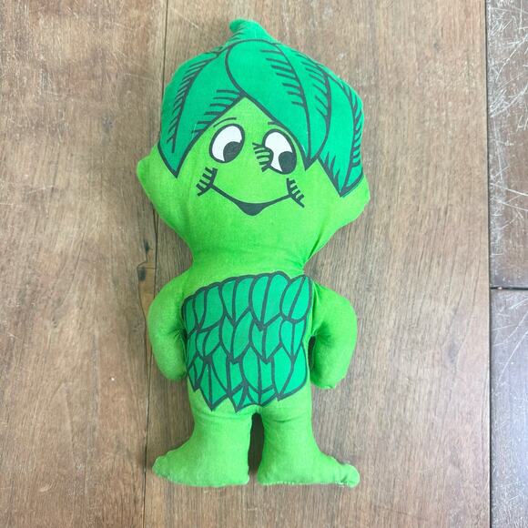VINTAGE 1960s SPROUT Jolly Green Giant Plushie Flat Plush advertising doll - Picture 1 of 5